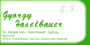 gyorgy haselbauer business card