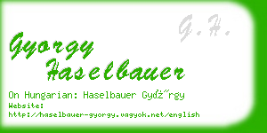 gyorgy haselbauer business card